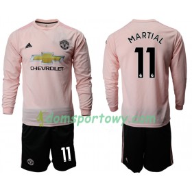 Koszulka Manchester United MARTIAL 11 Dziecięcy Wyjazdowe Koszulki Piłkarskie 2018-2019 Długi Rękaw
